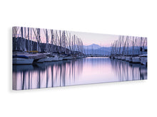 Laden Sie das Bild in den Galerie-Viewer, Leinwandbild Panorama Yachthafen