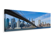 Laden Sie das Bild in den Galerie-Viewer, Leinwandbild Panorama Brooklyn Brücke bei Sonnenschein