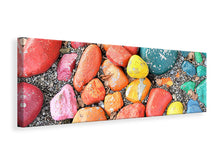 Laden Sie das Bild in den Galerie-Viewer, Leinwandbild Panorama Bunte Steine