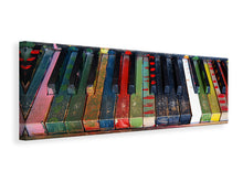 Laden Sie das Bild in den Galerie-Viewer, Leinwandbild Panorama Buntes Klavier