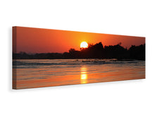 Laden Sie das Bild in den Galerie-Viewer, Leinwandbild Panorama Der glühende Sonnenuntergang