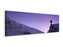 Laden Sie das Bild in den Galerie-Viewer, Leinwandbild Panorama Der Schneewanderer