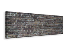 Laden Sie das Bild in den Galerie-Viewer, Leinwandbild Panorama Dunkle Klinker Steine