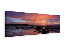 Laden Sie das Bild in den Galerie-Viewer, Leinwandbild Panorama Farbenprächtiger Sonnenuntergang