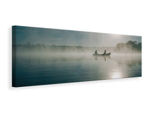 Laden Sie das Bild in den Galerie-Viewer, Leinwandbild Panorama Fischer im Sonnenaufgang
