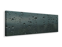 Laden Sie das Bild in den Galerie-Viewer, Leinwandbild Panorama Glänzende Wassertropfen