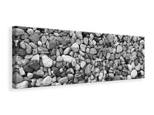 Laden Sie das Bild in den Galerie-Viewer, Leinwandbild Panorama Kiesel Wand