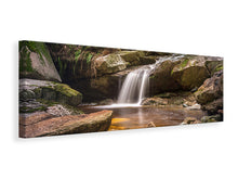 Laden Sie das Bild in den Galerie-Viewer, Leinwandbild Panorama Kleiner Wasserfall