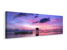 Laden Sie das Bild in den Galerie-Viewer, Leinwandbild Panorama Leiser Sonnenaufgang