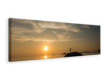 Laden Sie das Bild in den Galerie-Viewer, Leinwandbild Panorama Liebe den Sonnenuntergang am Meer