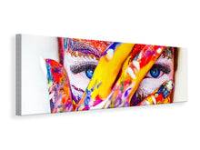 Laden Sie das Bild in den Galerie-Viewer, Leinwandbild Panorama Make up Kunst