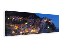 Laden Sie das Bild in den Galerie-Viewer, Leinwandbild Panorama Nachts in Cinque