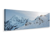 Laden Sie das Bild in den Galerie-Viewer, Leinwandbild Panorama Schnee in den Bergen