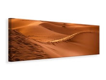Laden Sie das Bild in den Galerie-Viewer, Leinwandbild Panorama Spuren in der Wüste
