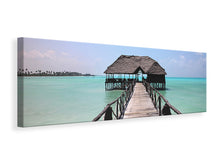 Laden Sie das Bild in den Galerie-Viewer, Leinwandbild Panorama Strand Paradies