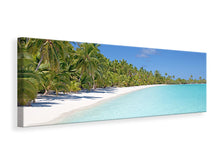 Laden Sie das Bild in den Galerie-Viewer, Leinwandbild Panorama Strand Spaziergang