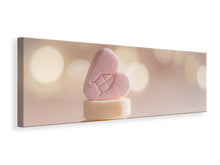 Laden Sie das Bild in den Galerie-Viewer, Leinwandbild Panorama Süsse Herzen XL
