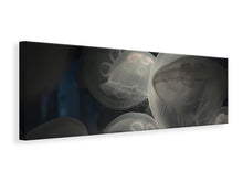 Laden Sie das Bild in den Galerie-Viewer, Leinwandbild Panorama Unheimliche Quallen