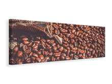 Laden Sie das Bild in den Galerie-Viewer, Leinwandbild Panorama Viele Kaffeebohnen