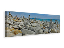 Laden Sie das Bild in den Galerie-Viewer, Leinwandbild Panorama Viele Steinstapel