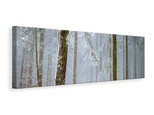 Laden Sie das Bild in den Galerie-Viewer, Leinwandbild Panorama Wald im Winter