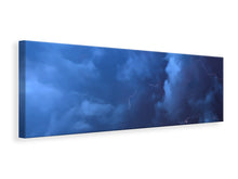 Laden Sie das Bild in den Galerie-Viewer, Leinwandbild Panorama Wildes Gewitter