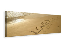 Laden Sie das Bild in den Galerie-Viewer, Leinwandbild Panorama Zeichen im Sand